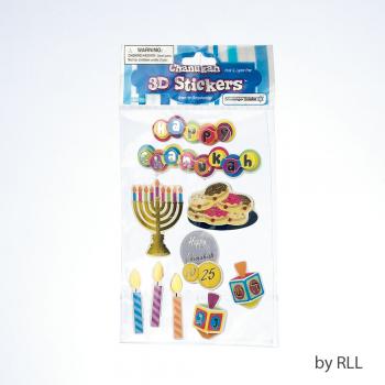 Chanukah Stickers 3D